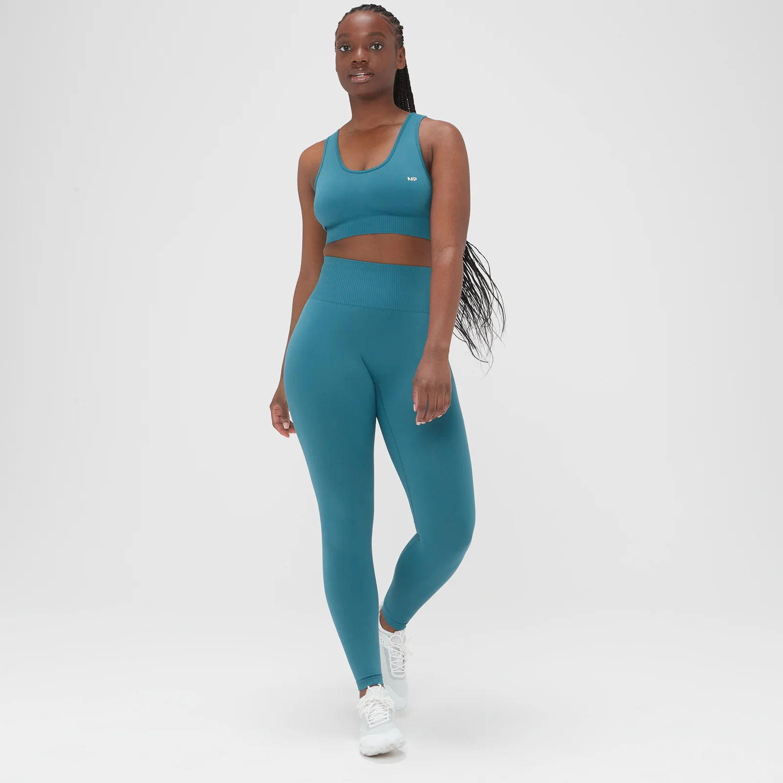MP Women's Composure Seamless Sports Bra - Teal Blue - XS Image 4