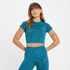 MP Women's Tempo Wave Seamless Crop Top - Teal Blue