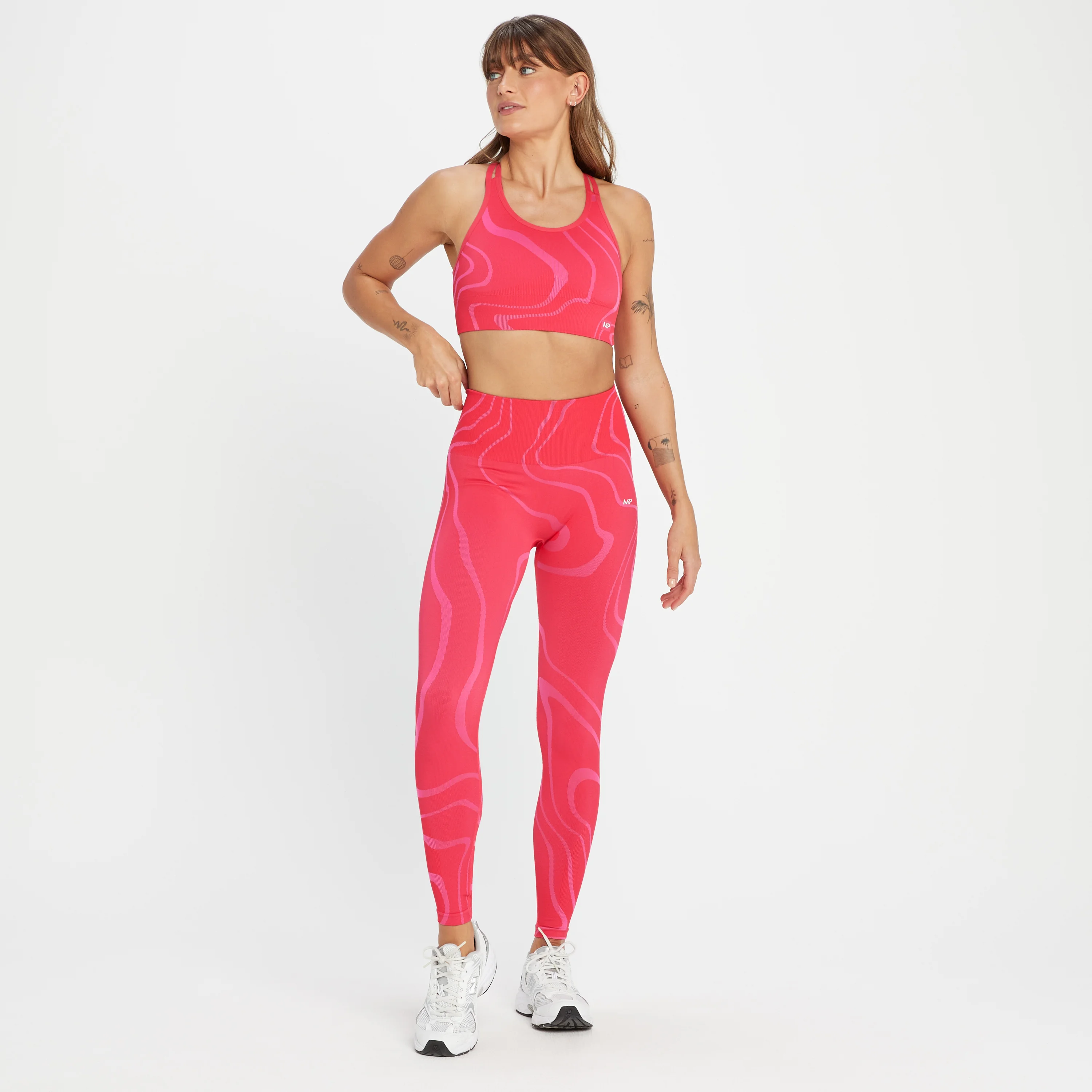 MP Women's Tempo Wave Seamless Leggings - Rouge Red - M Image 4