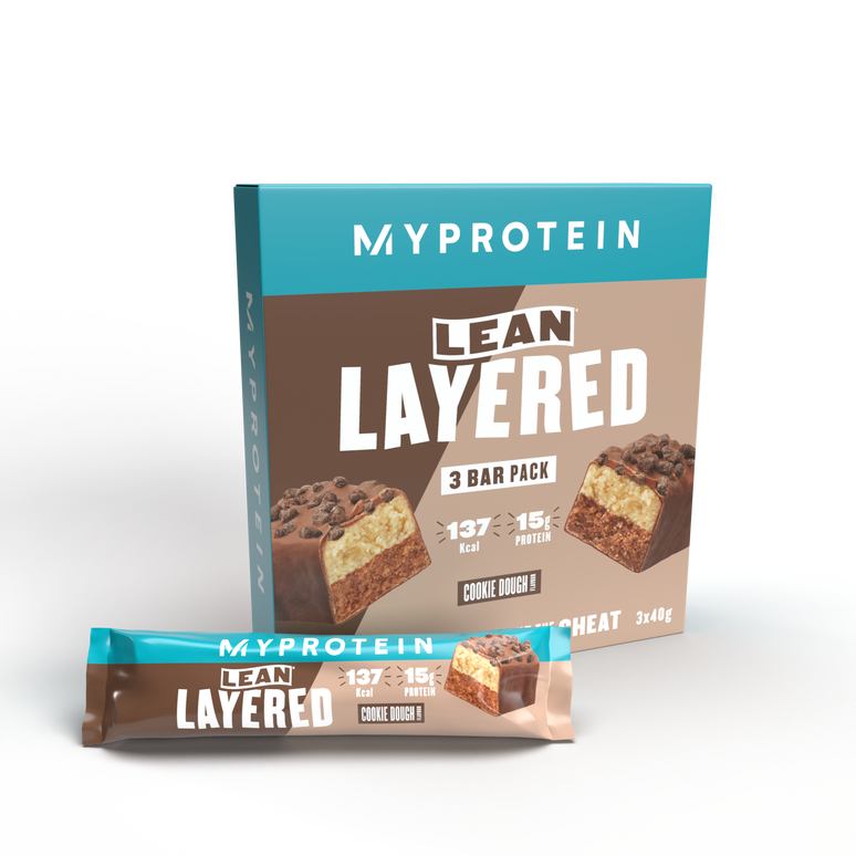 Lean Layered Protein Bar - 12 x 40g - Chocolate and Cookie Dough