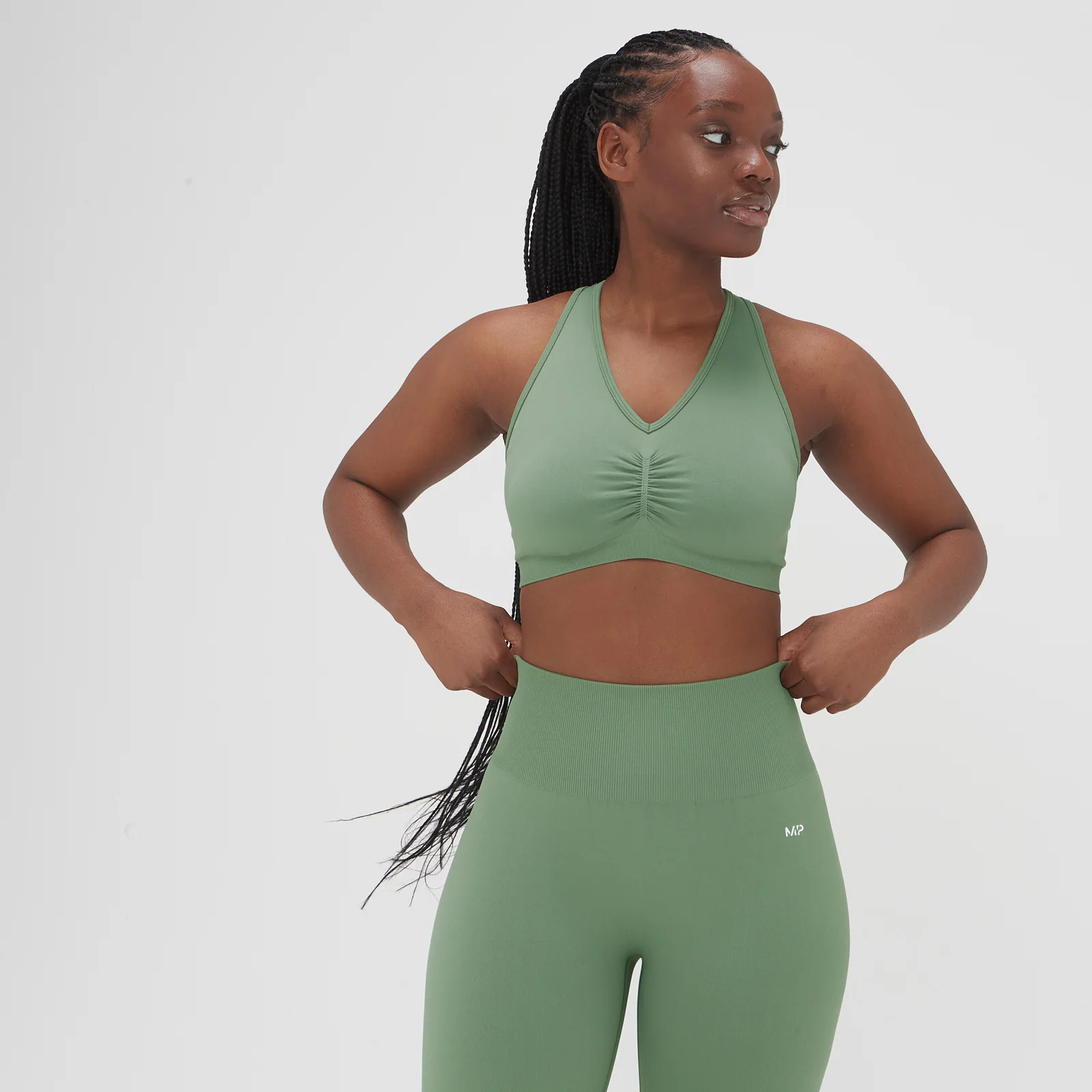 MP Women's Washed Seamless Bra - Washed Jade - XS Image 1