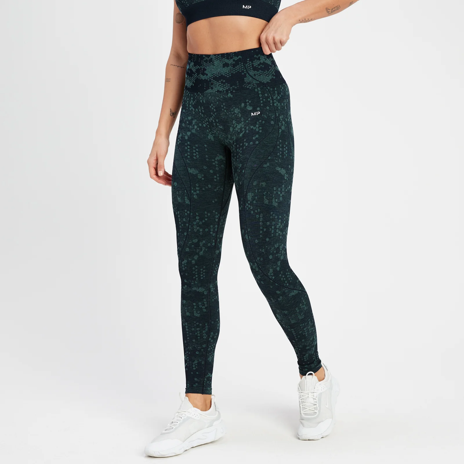 MP Women's Adapt Seamless Pattern Leggings - Darkest Navy - XS Image 1