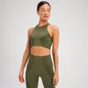 MP Women's Tempo Illusion Seamless Sports Bra - Olive Green