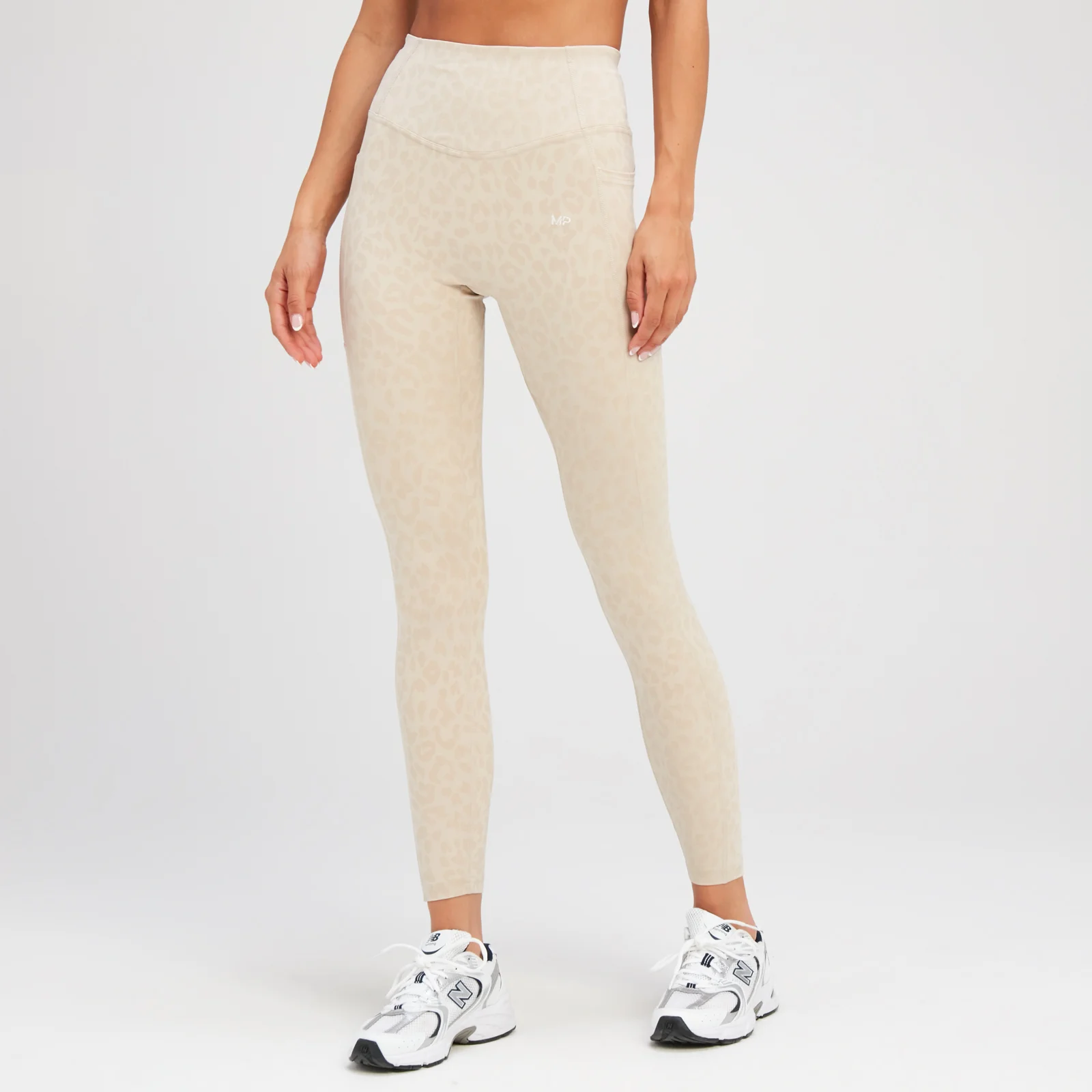 MP Women's Tempo Animal Print Leggings - Canvas Grey - XS Image 1