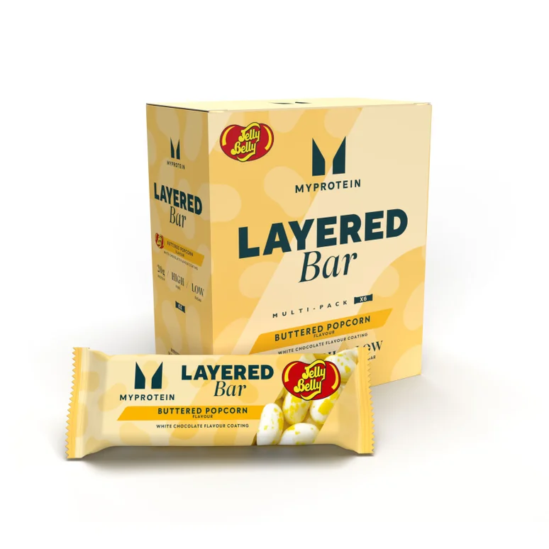 Layered Protein Bar - 6 x 60g - Jelly Belly, Buttered Popcorn