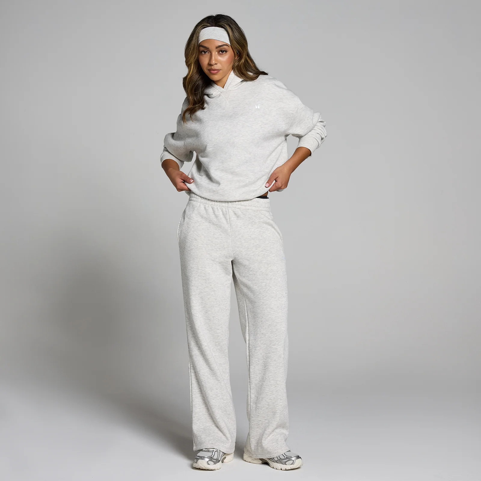 MP Women's Basics Oversized Hoodie - Light Grey Marl - XS Image 3