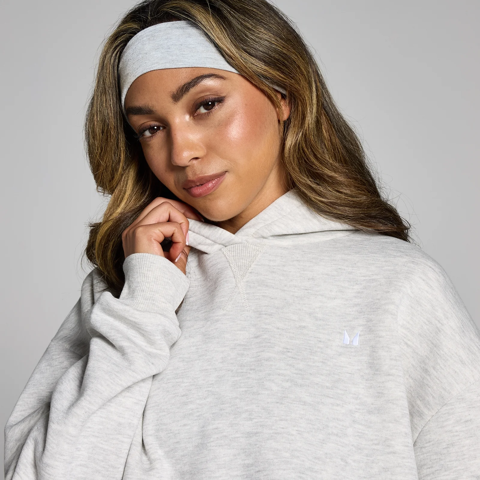MP Women's Basics Oversized Hoodie - Light Grey Marl - XS Image 4