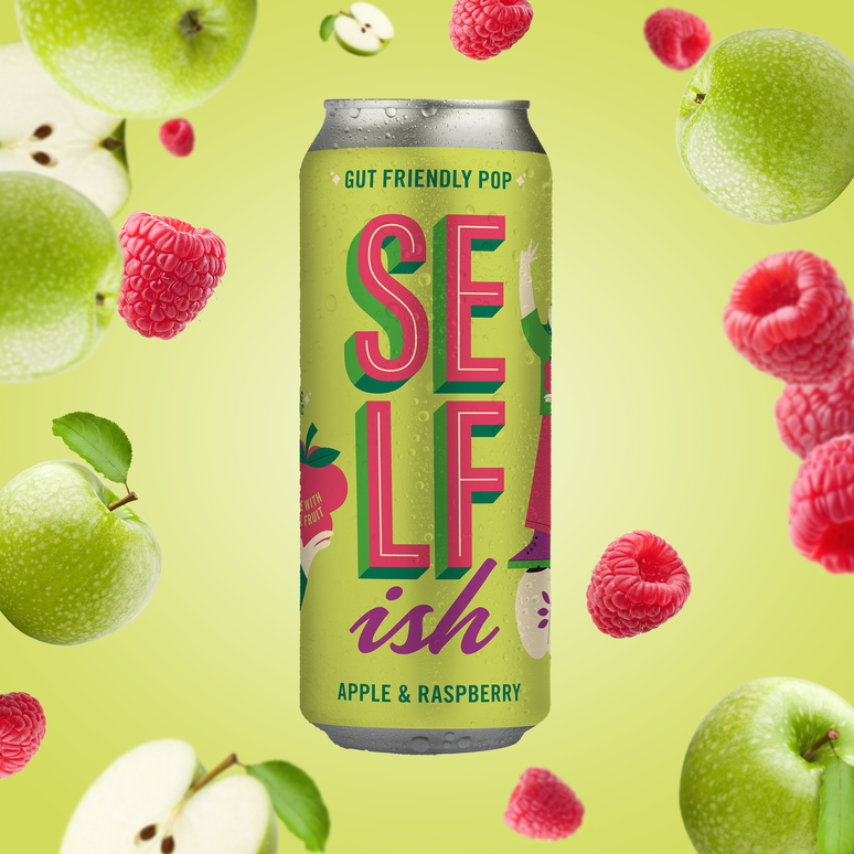 Sparkling Prebiotic Drink – Apple & Raspberry (12x330ml Cans)