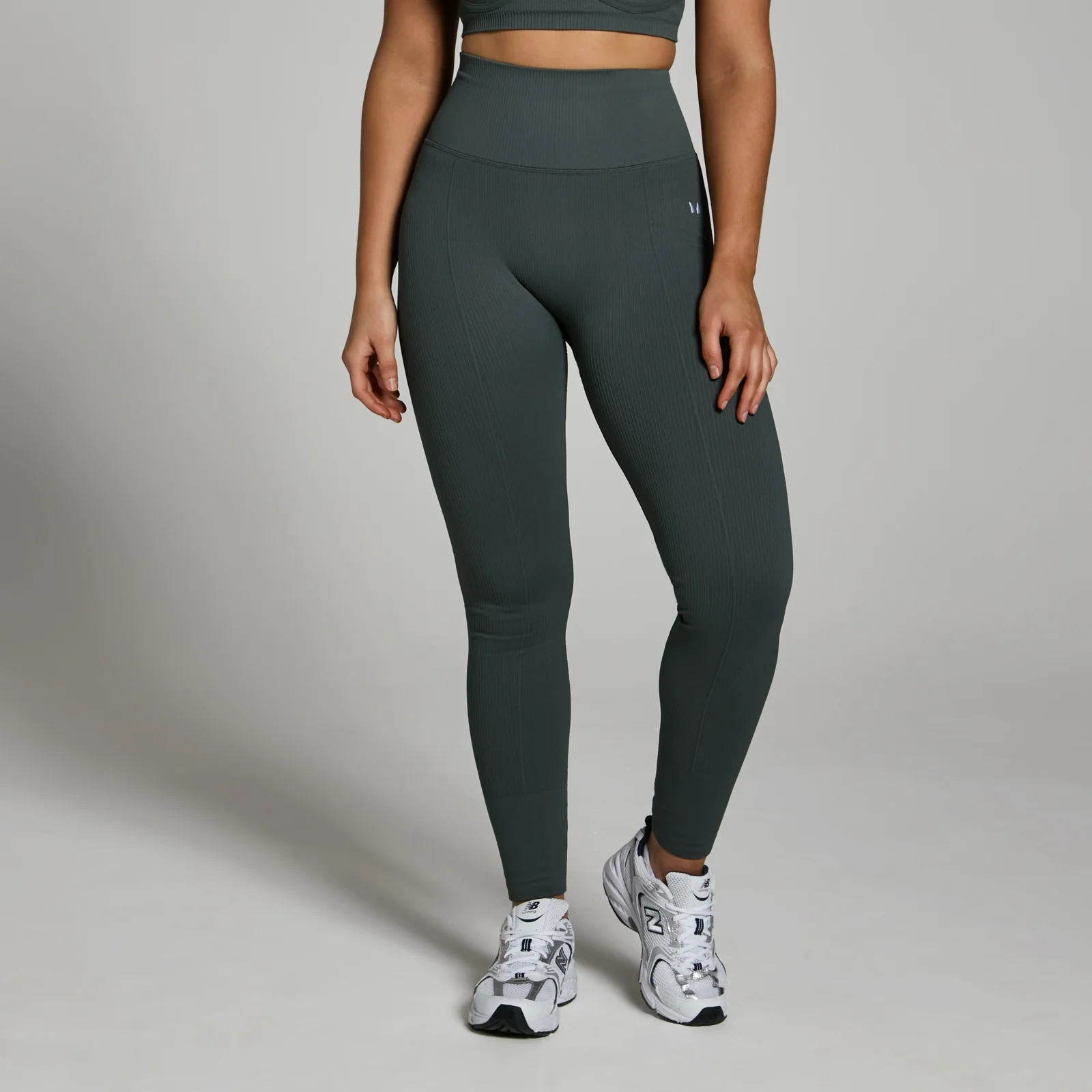 MP Women's Lifestyle Ribbed Leggings - Dark Shadow - XS Image 1