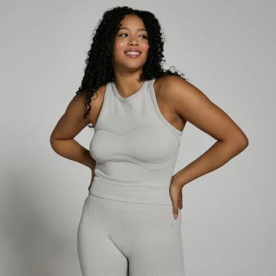 MP Women's Lifestyle Ribbed Tank Top - Light Grey - XXL Image 6