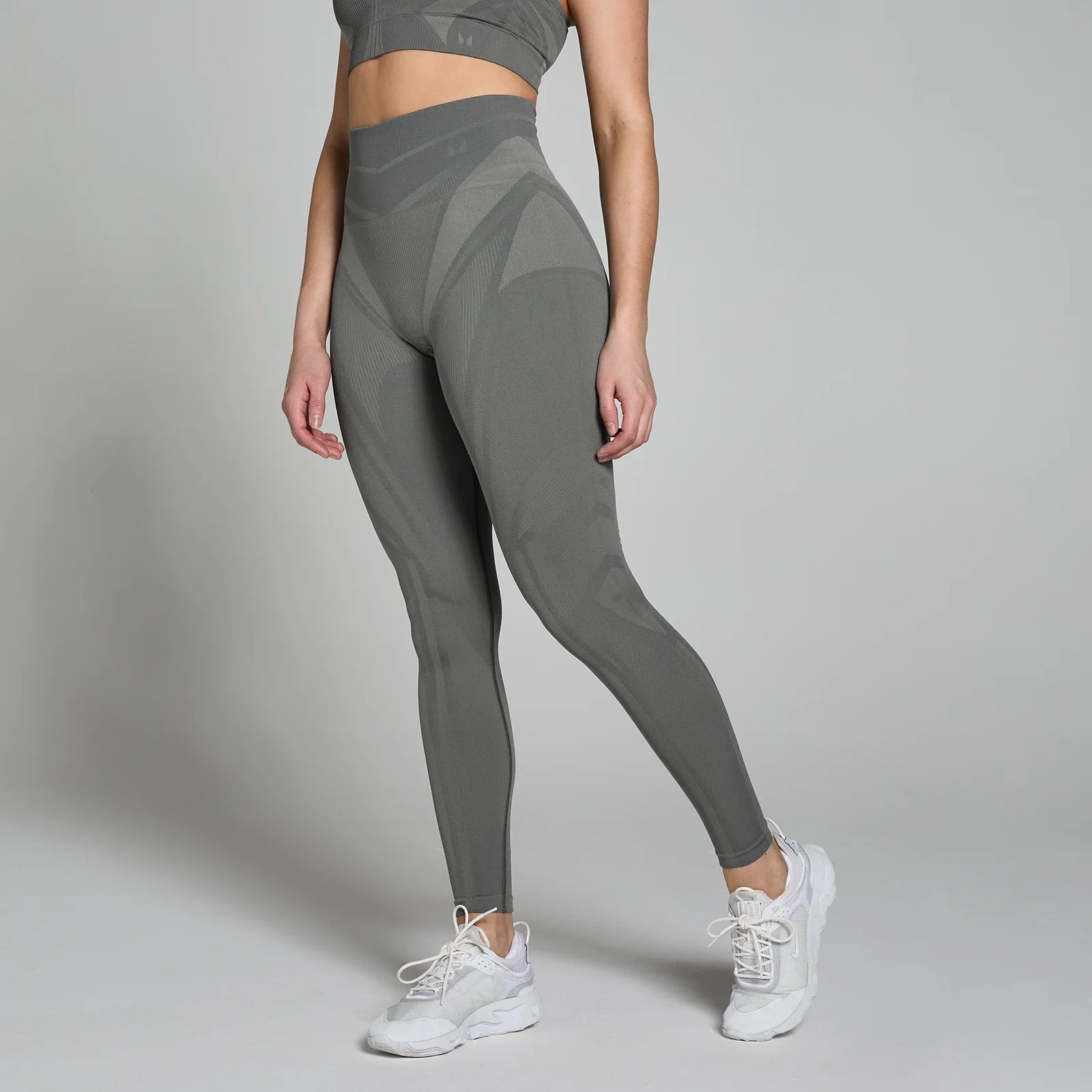 MP Women's Tempo Ultra Geometric Seamless Leggings - Carbon - XS Image 1
