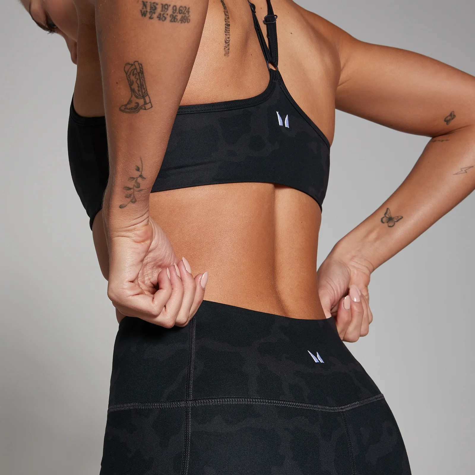 MP Women's Tempo Abstract Leggings - Black - XS Image 4