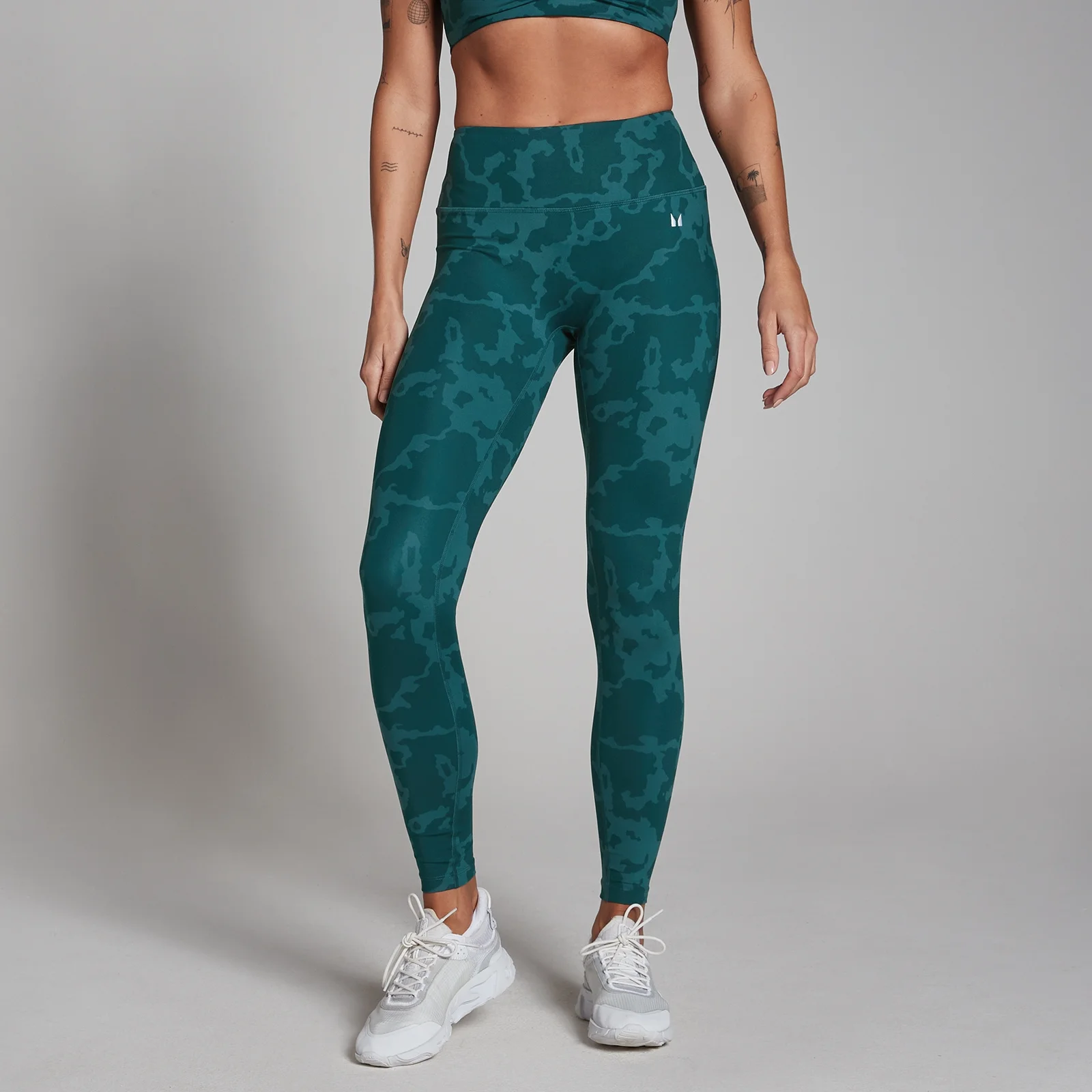 MP Women's Tempo Abstract Leggings - Marine Blue - M Image 1
