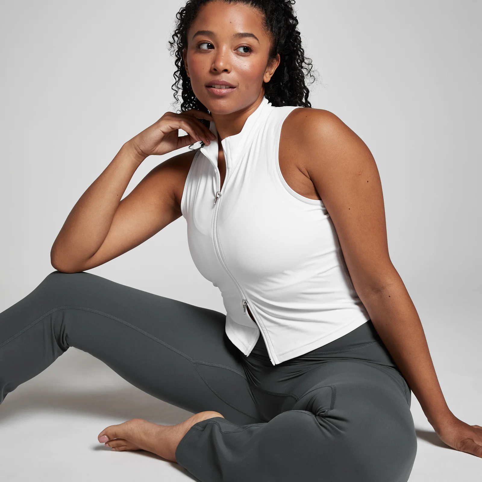 MP Women's Tempo Zip Through Vest - White - XS Image 4