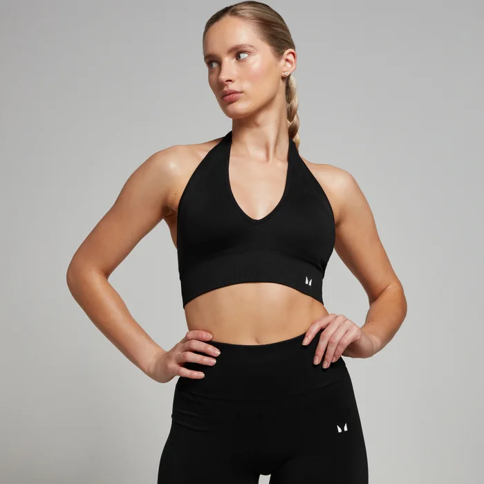 Women's Longline Halter Workout Tank - Backless Gym Top
