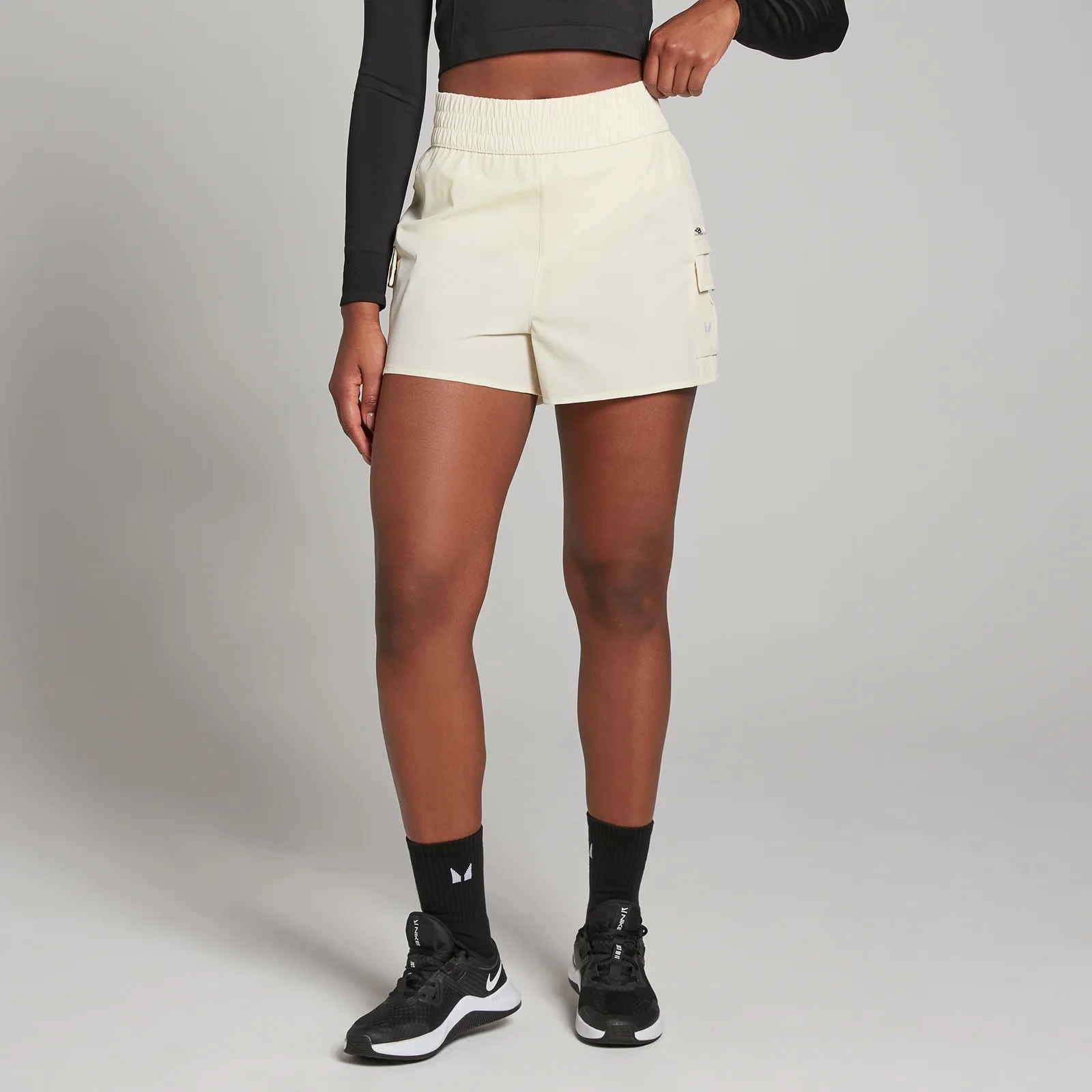 MP Women's Velocity Double Layer Shorts - Ecru - XS Image 1