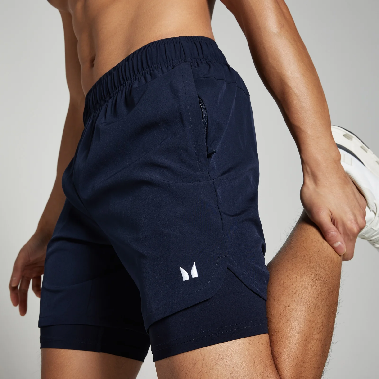 MP Men's 2-in-1 7" Training Shorts - Navy - XXS Image 1
