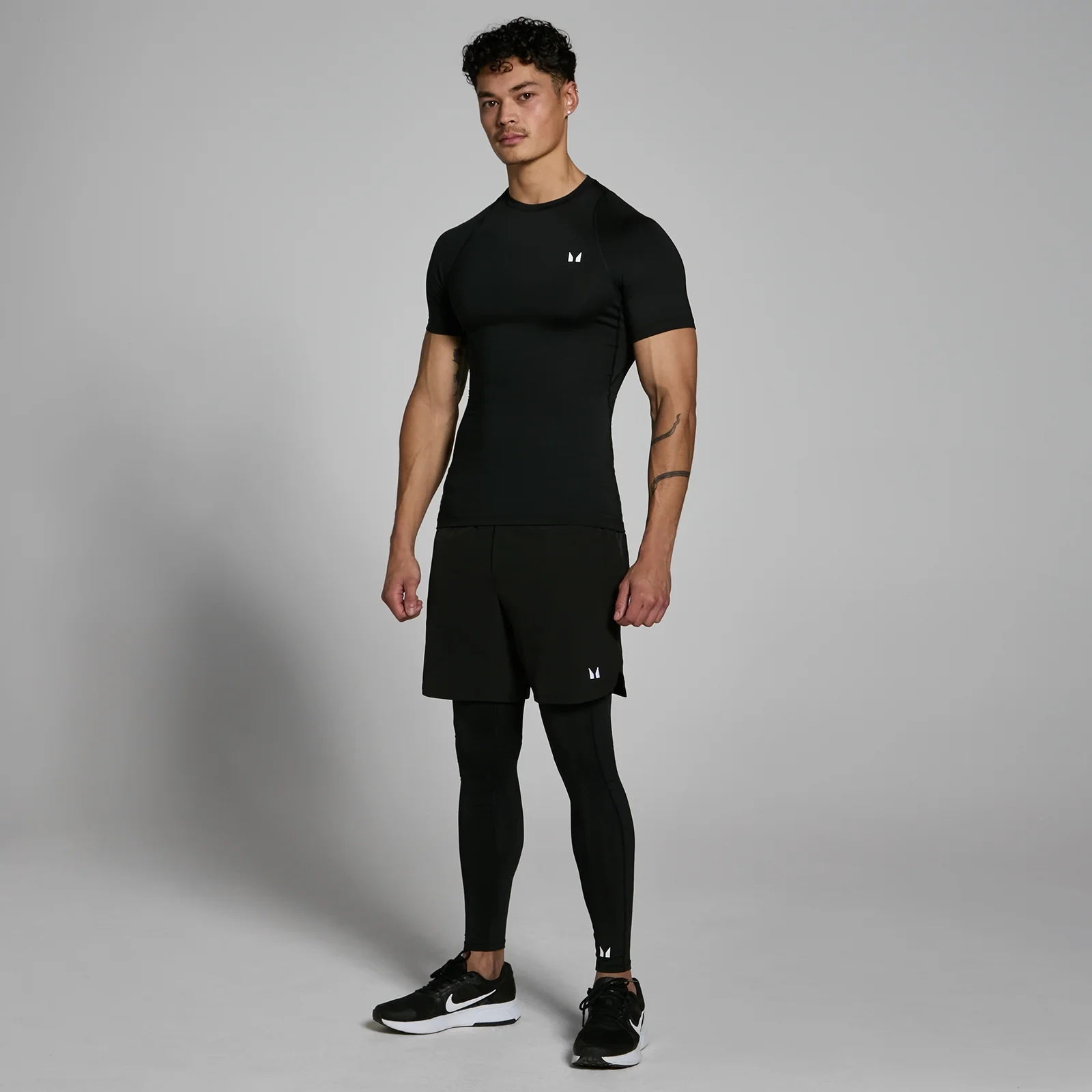 MP Men's Training Short Sleeve Baselayer - Black - XXS Image 3