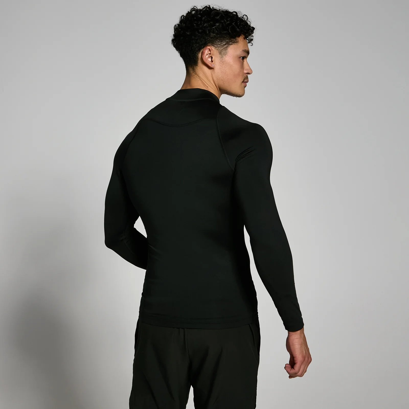 MP Men's Training High Neck Long Sleeve Baselayer - Black - XXS Image 2