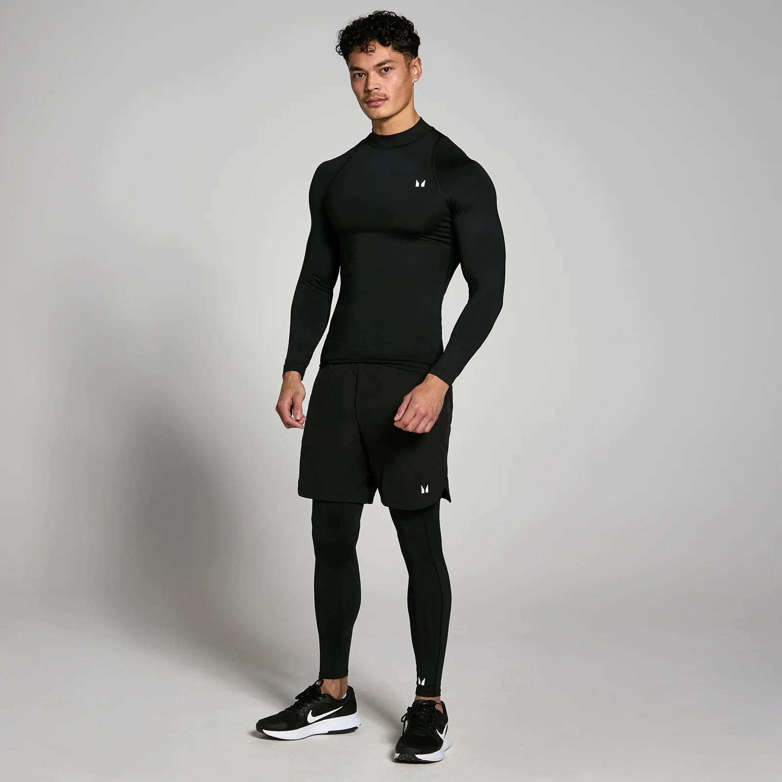 MP Men's Training High Neck Long Sleeve Baselayer - Black - XXS Image 3