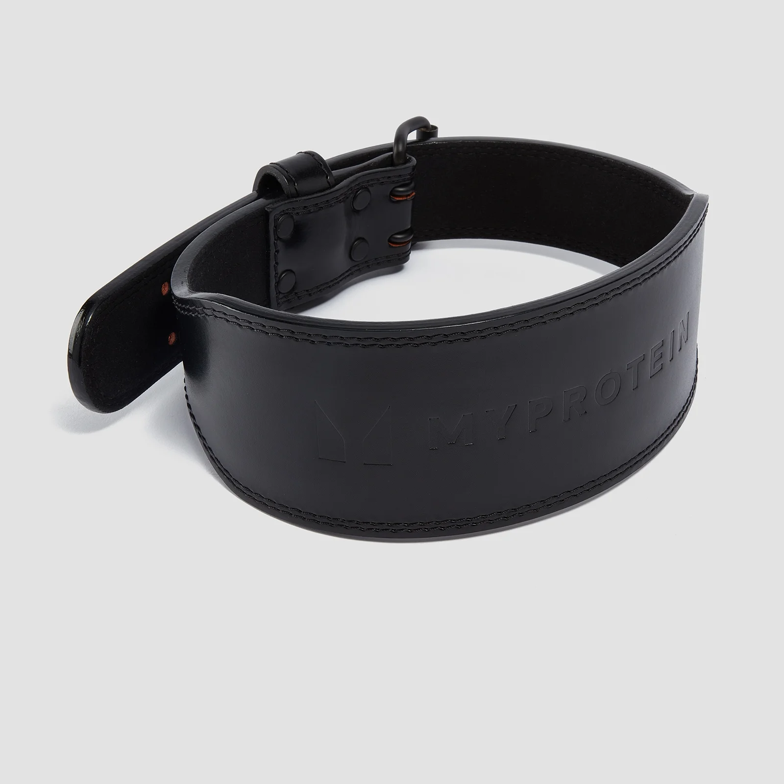 Myprotein Premium Leather Lifting Belt - Black - Large (32-40 Inch) Image 1