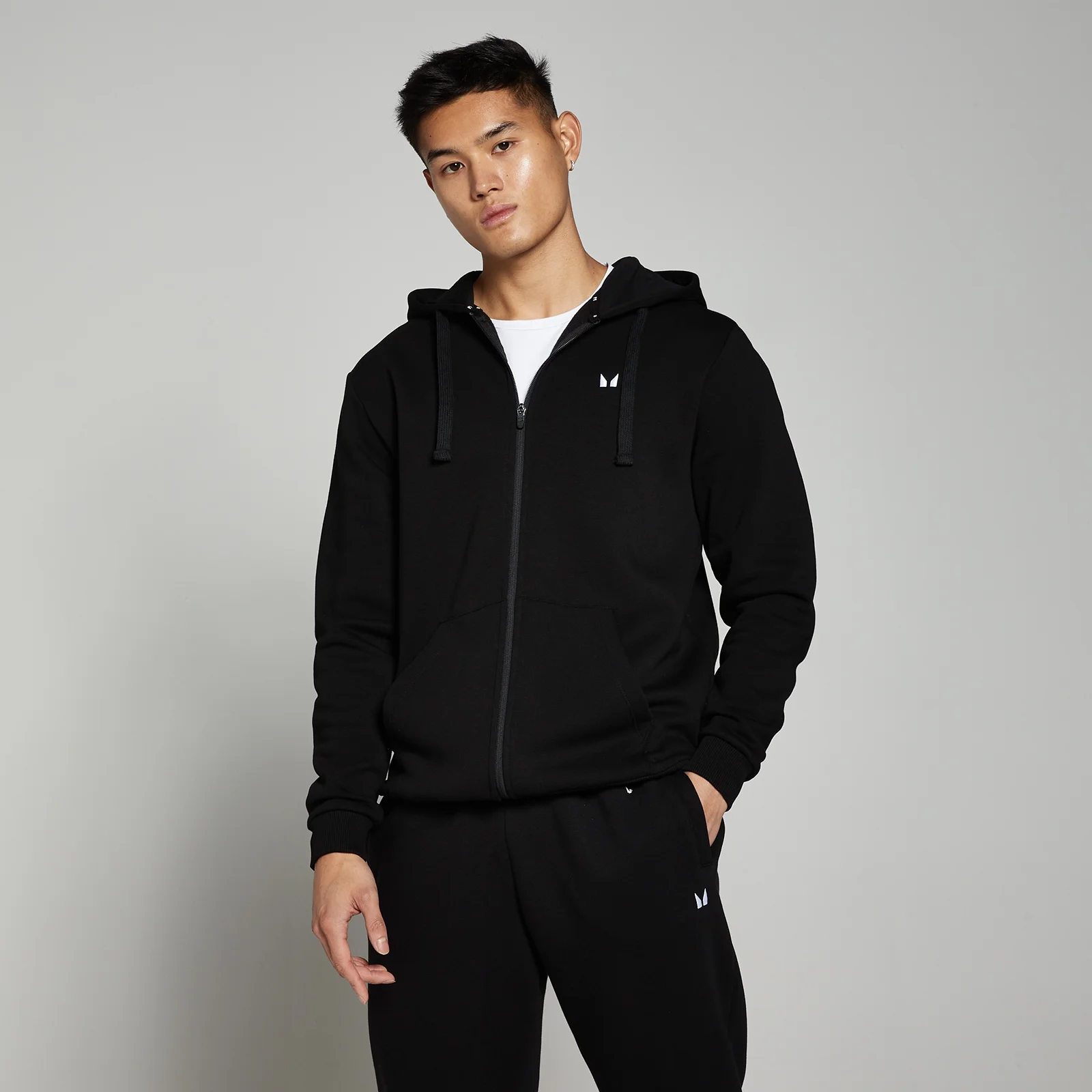 MP Men's Rest Day Zip Through Hoodie - Black - XXS Image 1