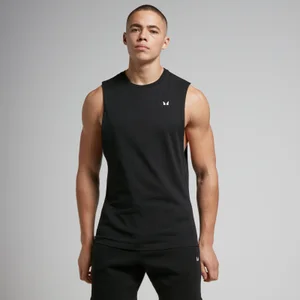MP Men's Rest Day Drop Armhole Tank Top - Black - Size XS