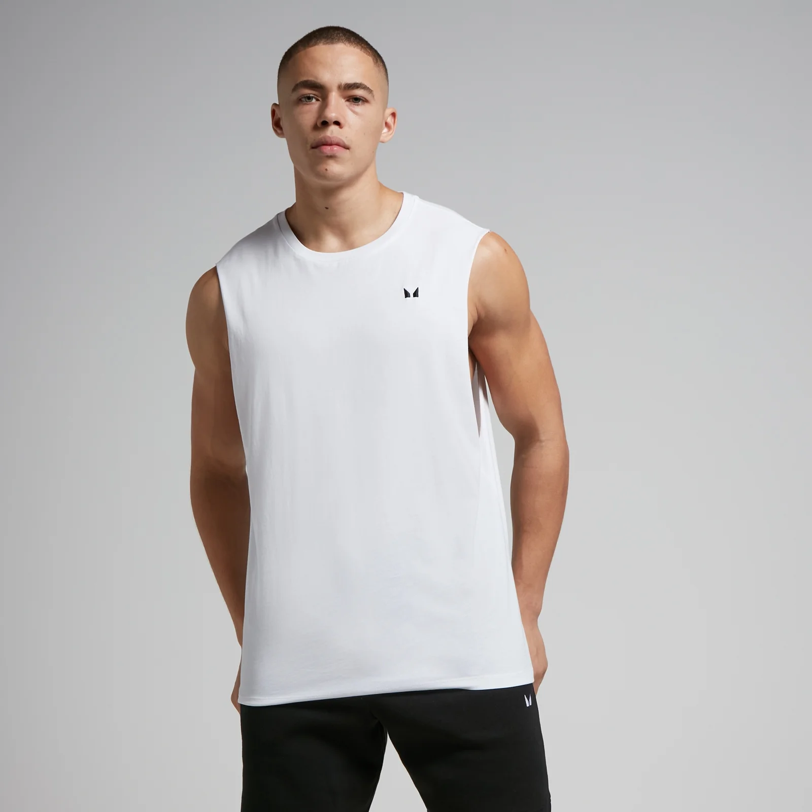 MP Men's Rest Day Drop Armhole Tank Top - White - XXS Image 1