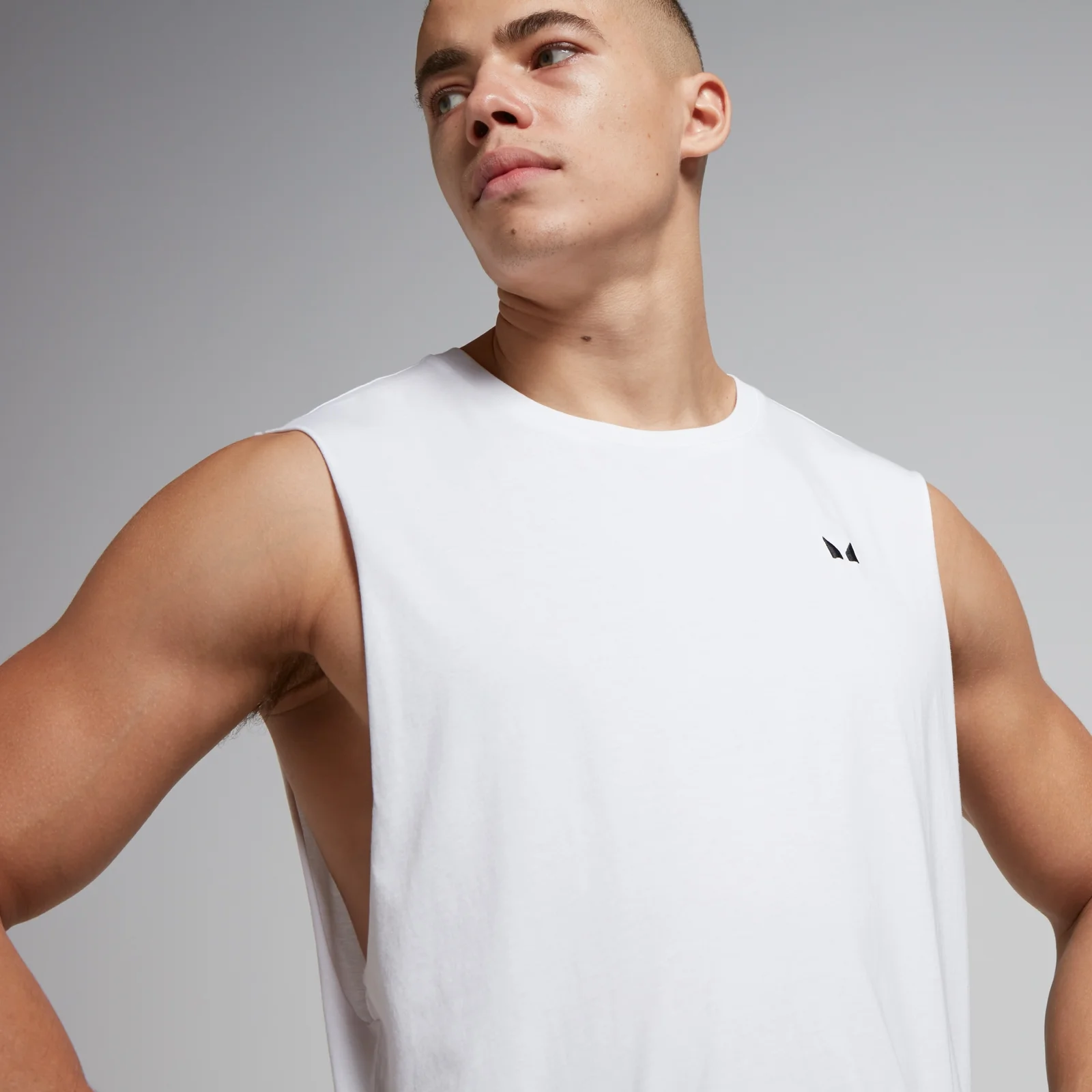 MP Men's Rest Day Drop Armhole Tank Top - White - XXS Image 4
