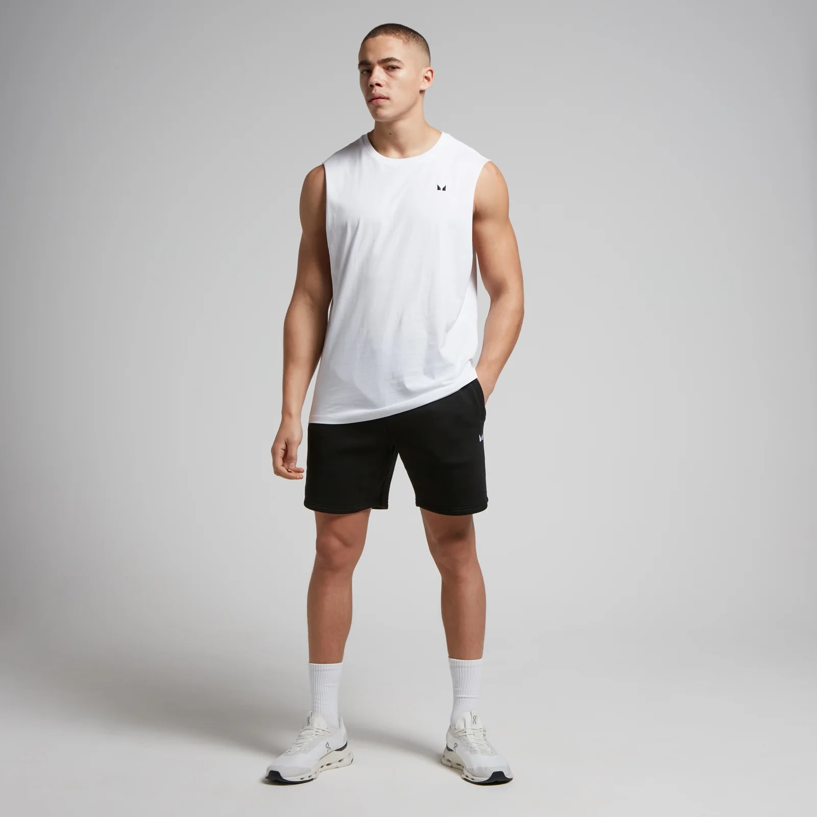 MP Men's Rest Day Drop Armhole Tank Top - White - XXS Image 3