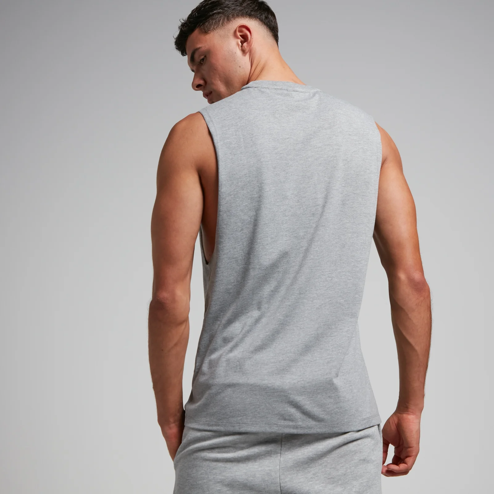 MP Men's Rest Day Drop Armhole Tank Top - Grey Marl - XXS Image 2