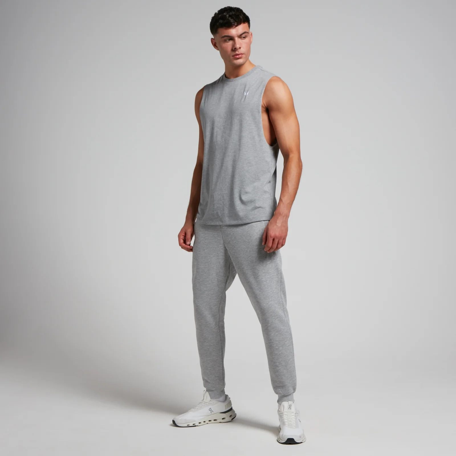 MP Men's Rest Day Drop Armhole Tank Top - Grey Marl - XXS Image 3