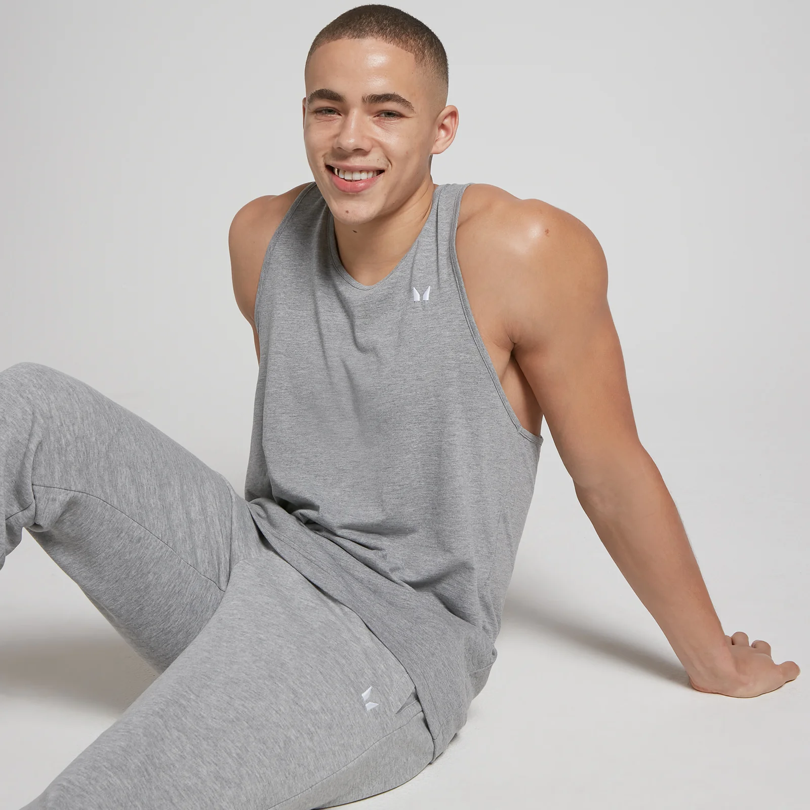 MP Men's Cotton Vest - Grey Marl - XXS Image 4