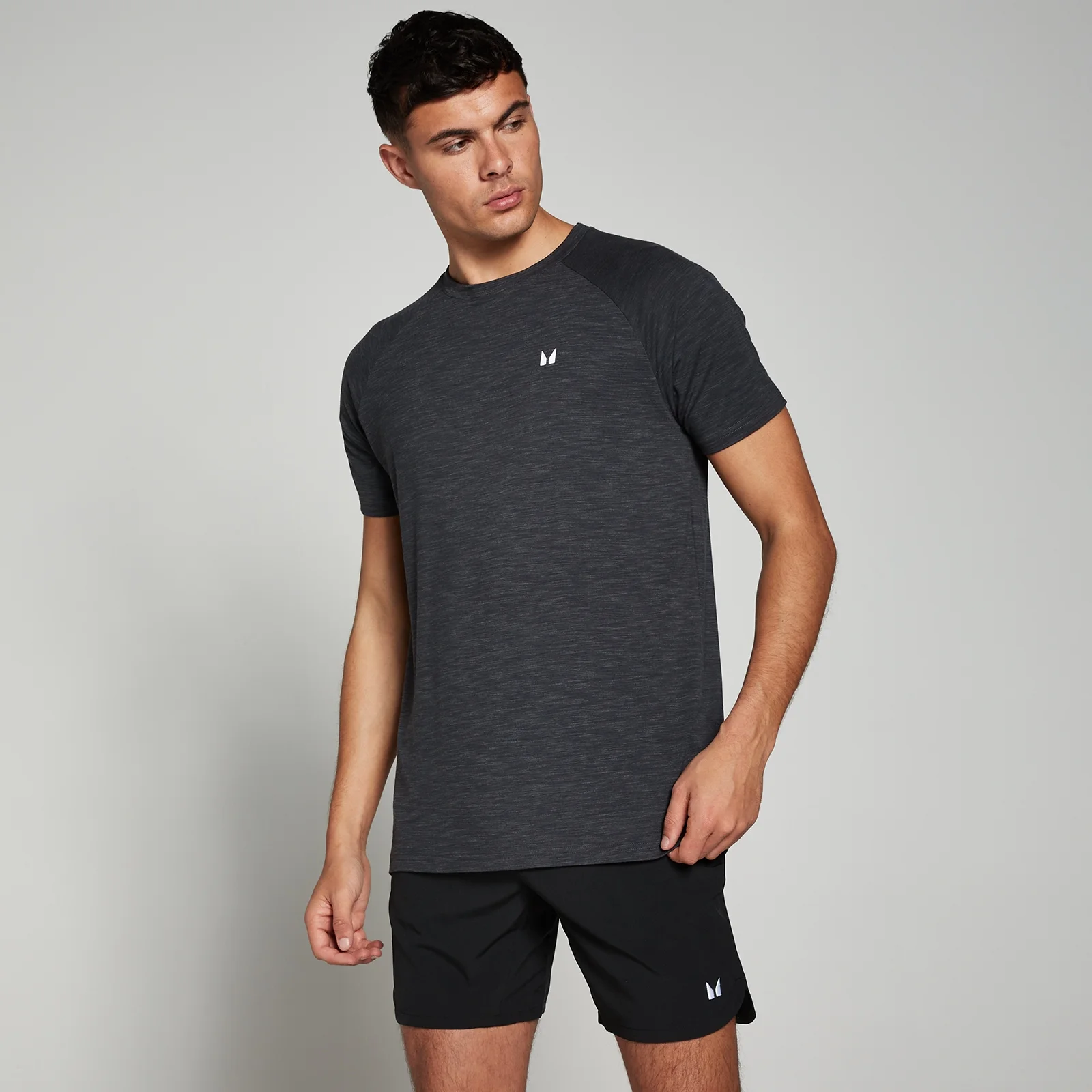 MP Men's Performance Short Sleeve T-Shirt - Black Marl - L Image 1