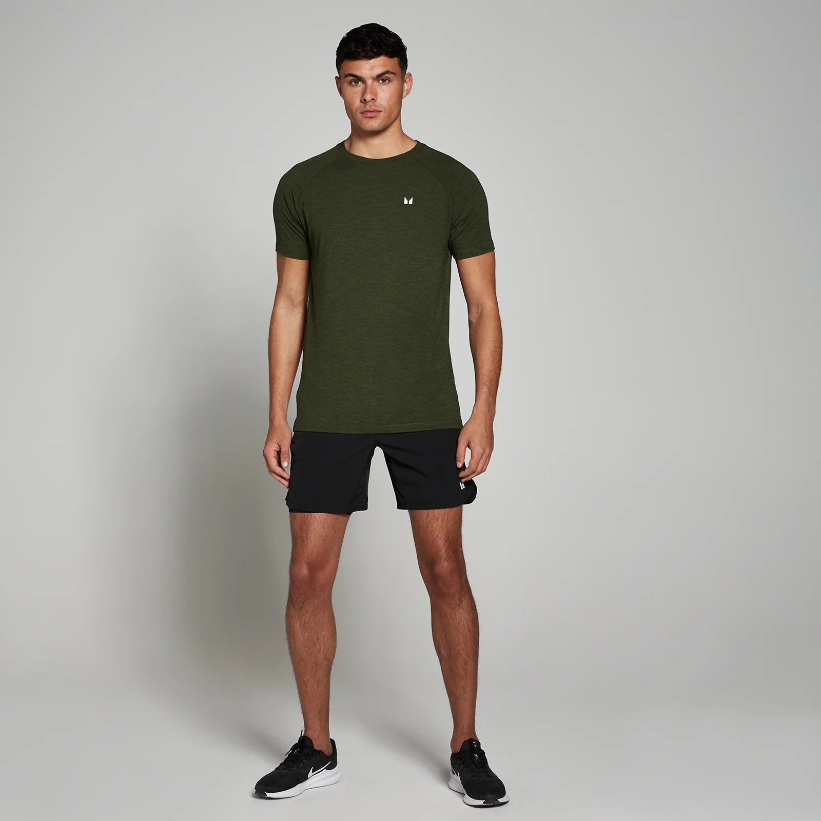 MP Men's Performance Short Sleeve T-Shirt - Army Green Marl - XS Image 3