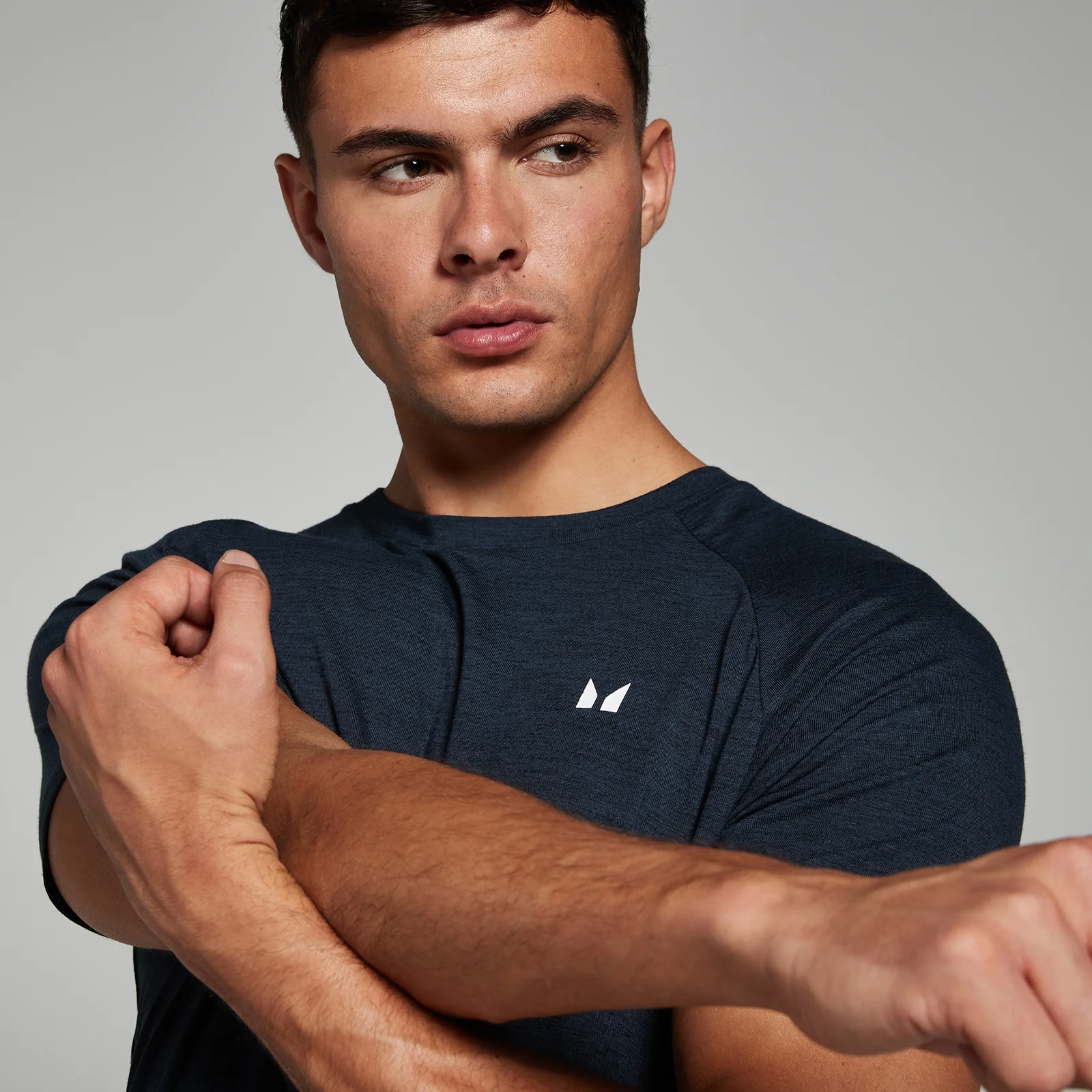 MP Men's Performance Short Sleeve T-Shirt - Navy Marl - XS Image 4