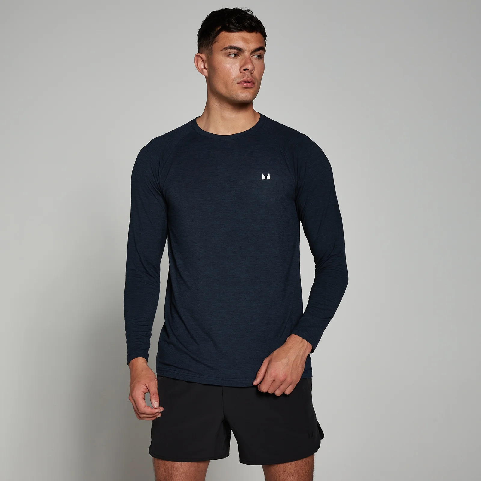 MP Men's Performance Long Sleeve Top - Navy Marl - S Image 1