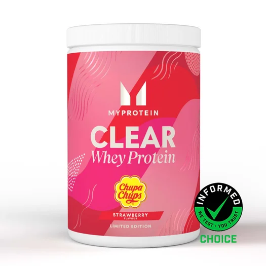 Clear Whey Protein Powder - 500g - 20servings - Chupa Chups® - Strawberry