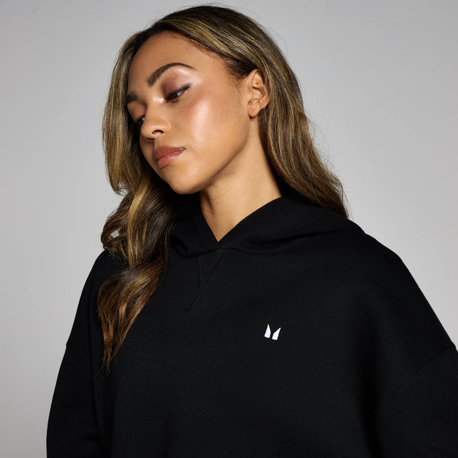 MP Women's Basics Oversized Hoodie - Black - XXS Image 4