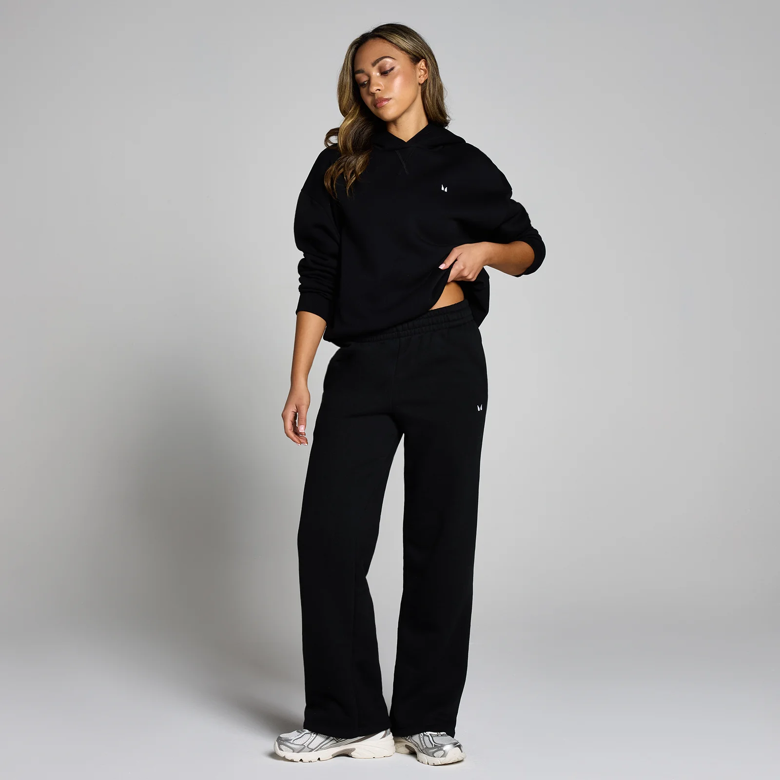 MP Women's Basics Oversized Hoodie - Black - XXS Image 3