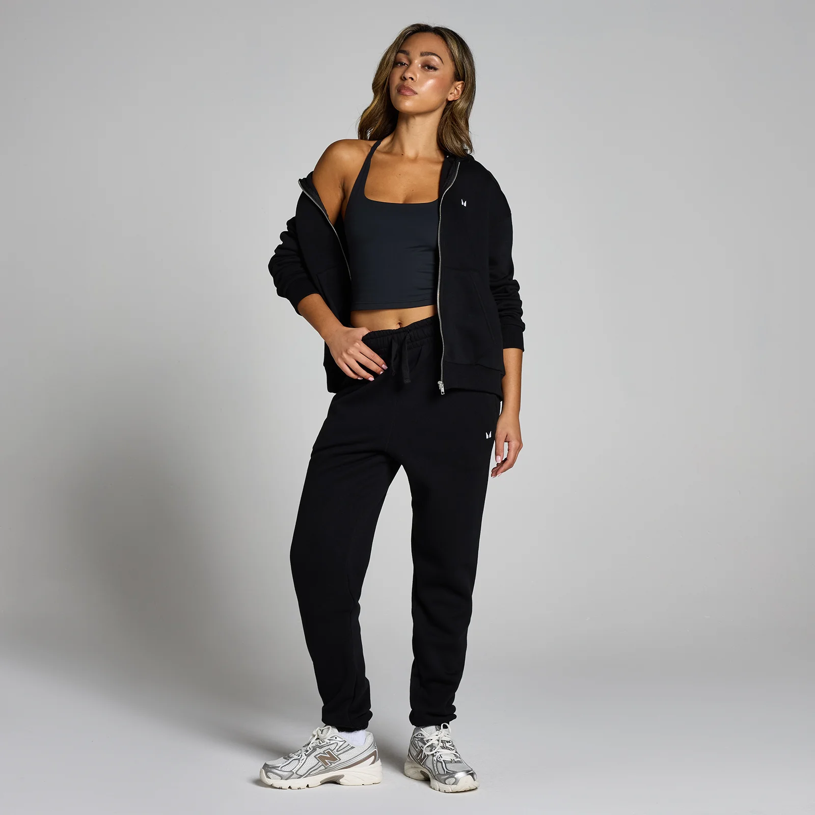 MP Women's Basics Zip Through Hoodie - Black - XXS Image 3