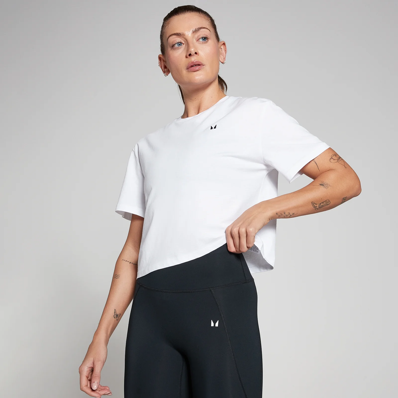 MP Women's Basics Boxy Short Sleeve Crop T-Shirt - White - XXL Image 1