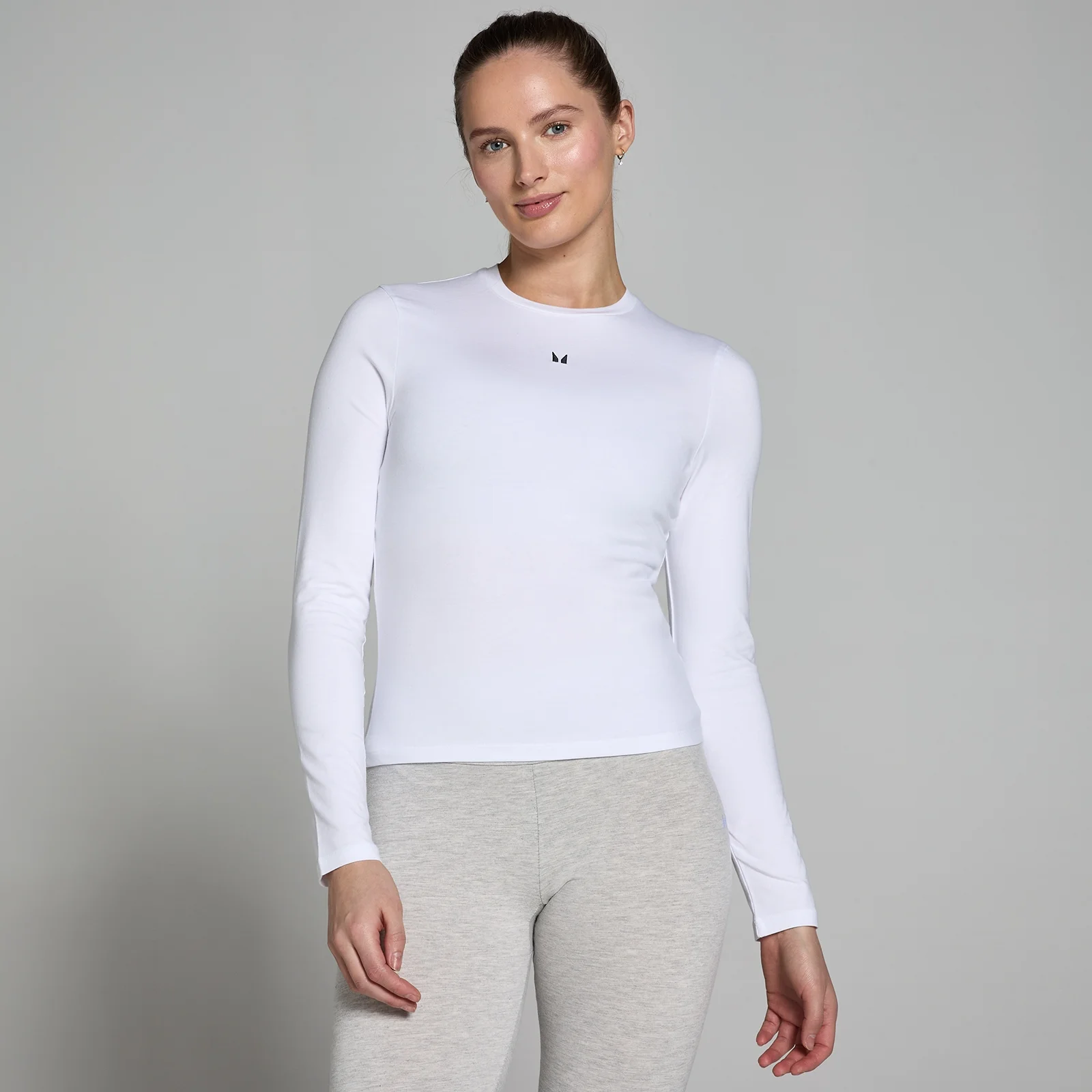 MP Women's Basics Body Fit Long Sleeve T-Shirt - White - XS Image 1
