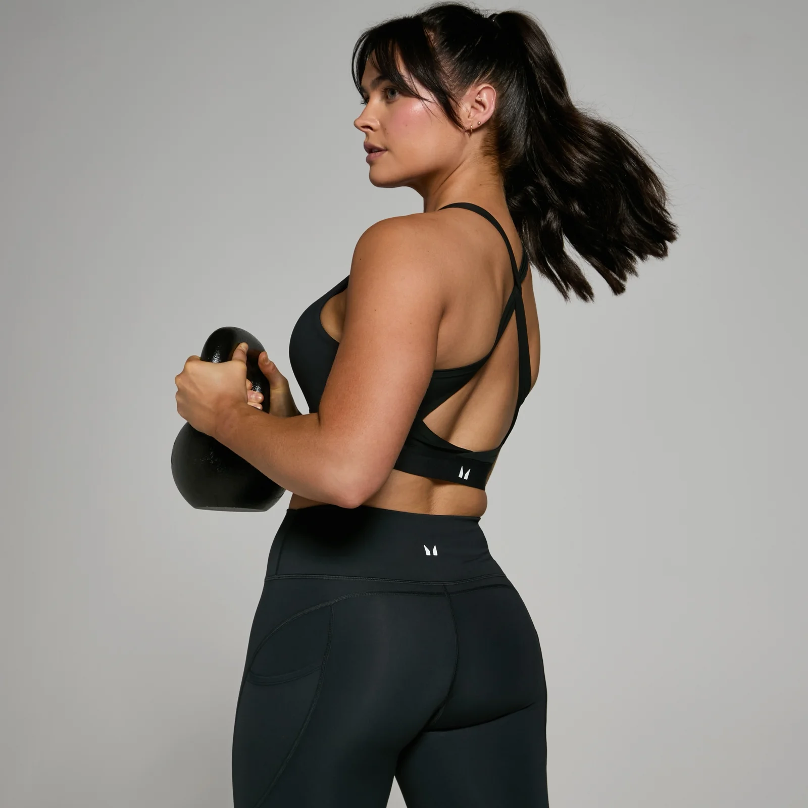 MP Women's Power Cross Back Sports Bra - Black - XXS Image 5