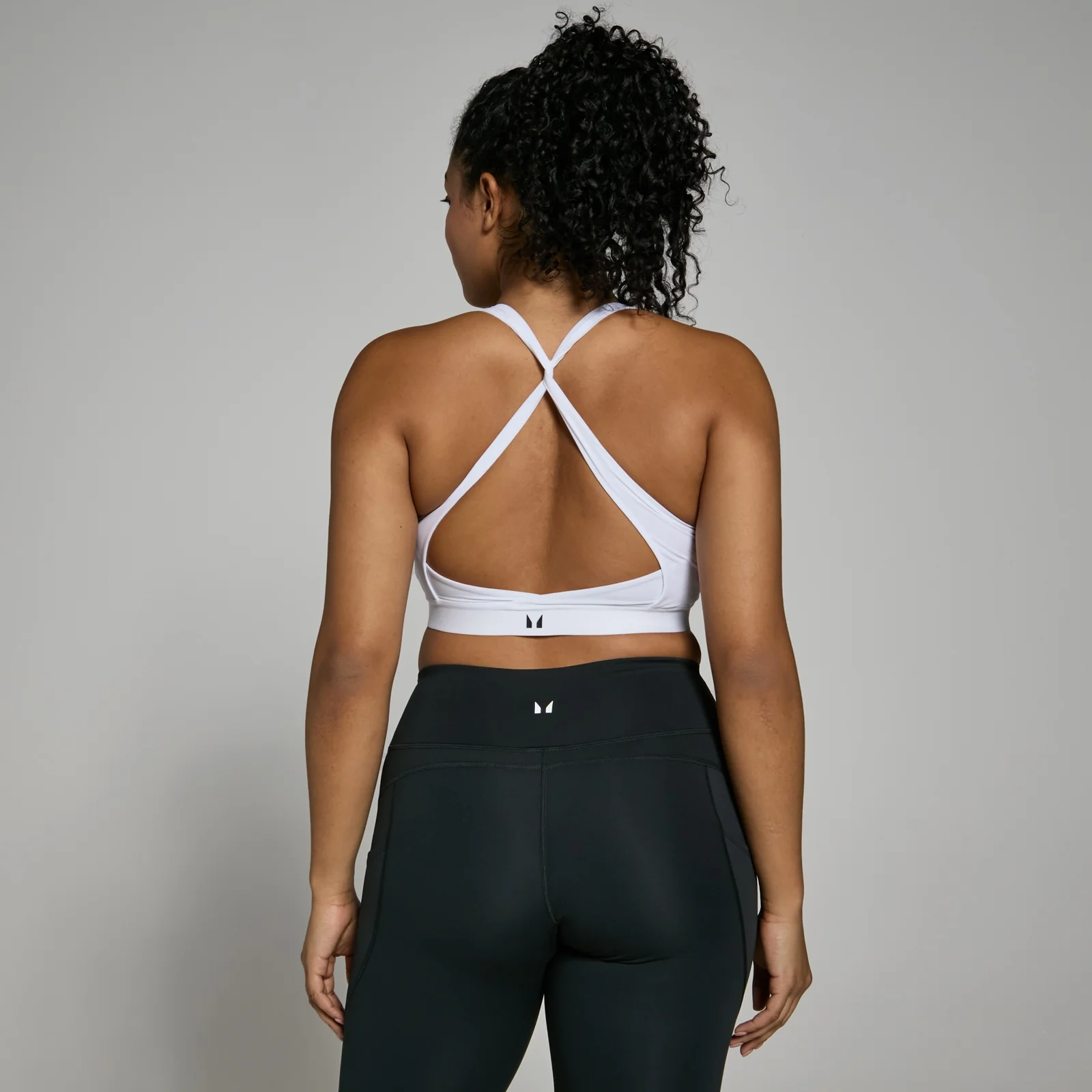 MP Women's Power Cross Back Sports Bra - White - S Image 1