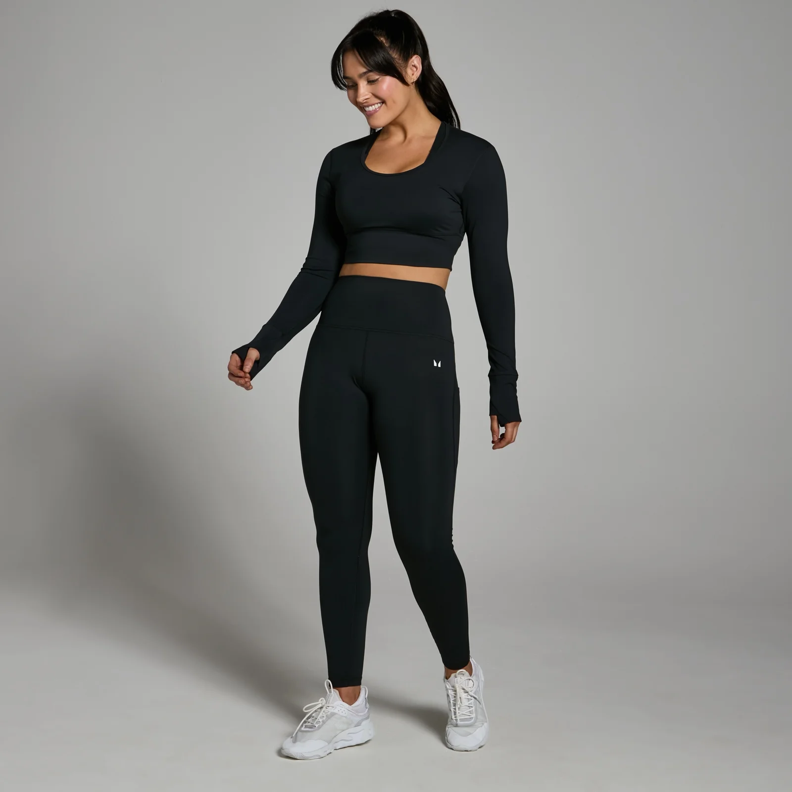 MP Women's Power Long Sleeve Top - Black - XXS Image 4