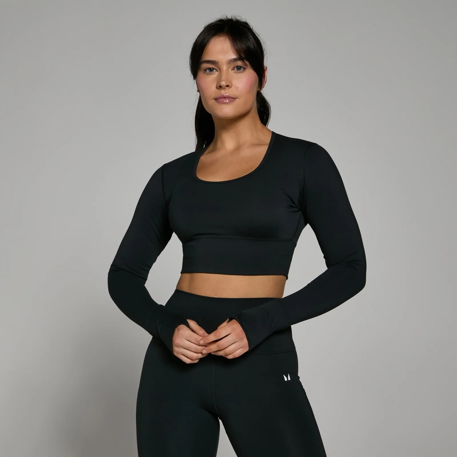MP Women's Power Long Sleeve Top - Black - XXS Image 3