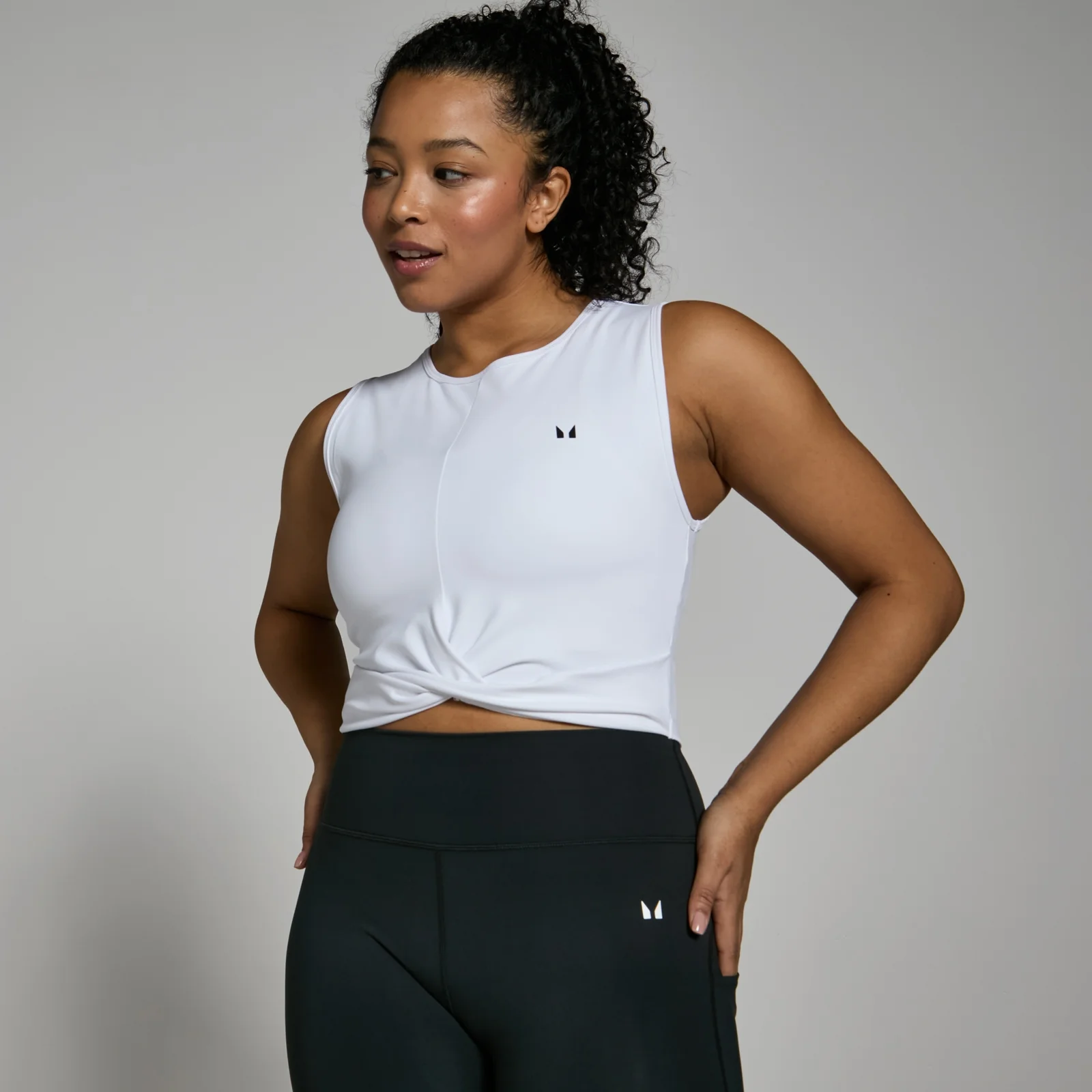 MP Women's Power Crop Vest - White - XXS Image 1
