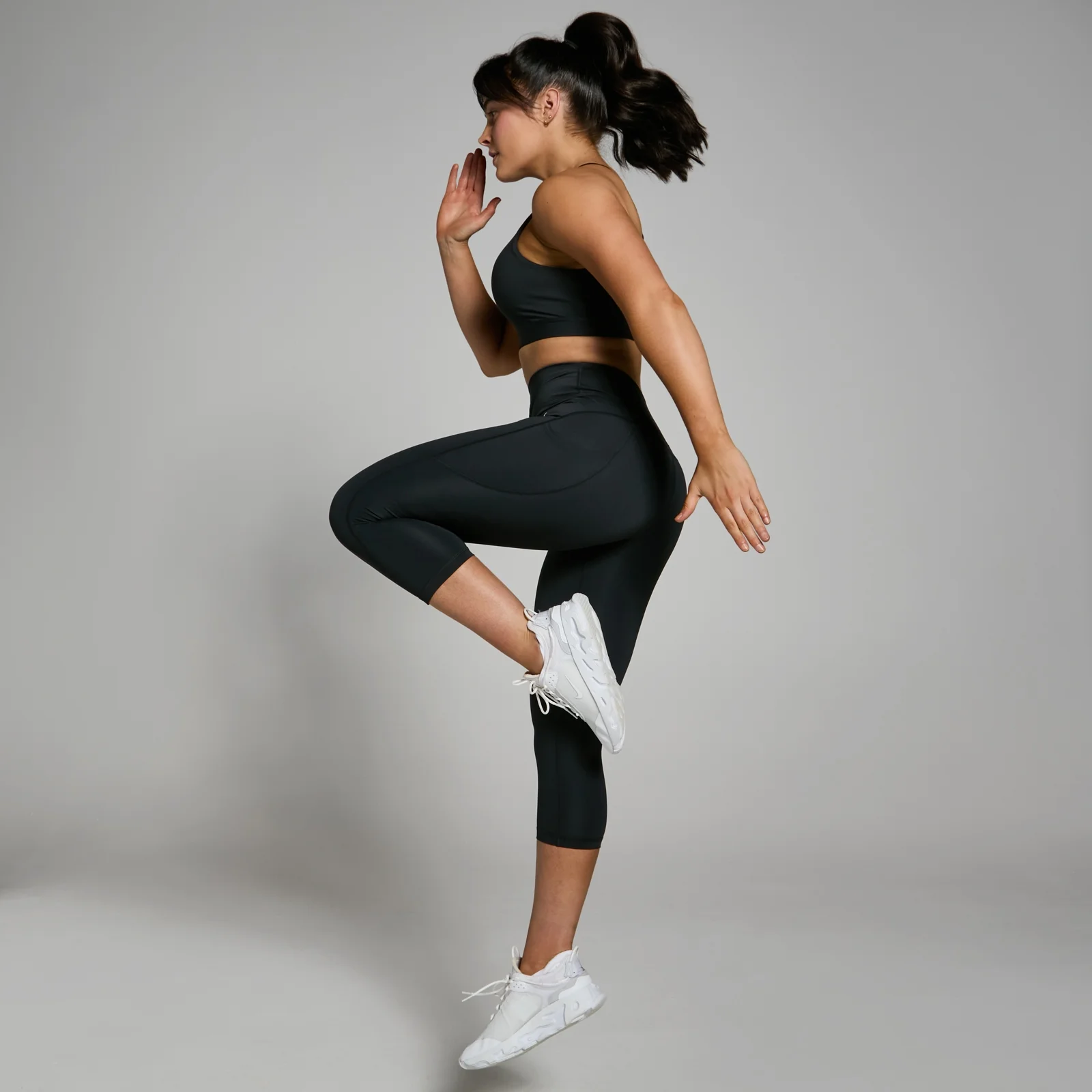 MP Women's Power 3/4 Leggings - Black - XXS Image 5