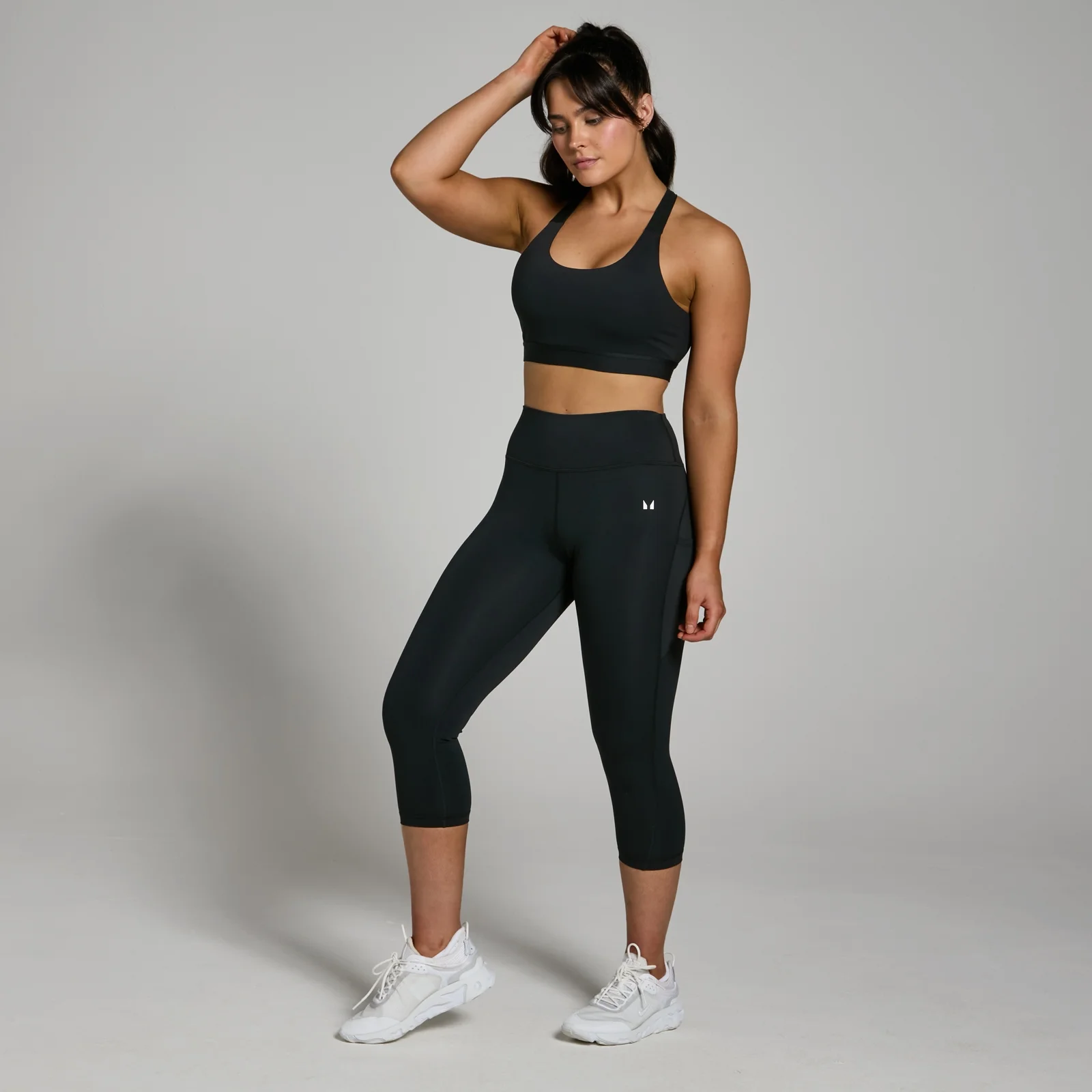 MP Women's Power 3/4 Leggings - Black - XXS Image 3